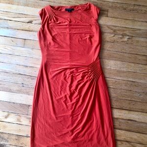 Orange Ralph Lauren dress.